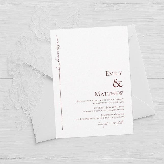 Burgund, wo immer die Einladung zur Hochzeit begin (Von Creator hochgeladen)