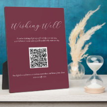 Burgund wünscht gutes Zeichen mit QR Code Plaque