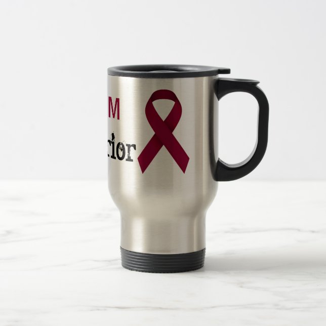 Burgunder-Bewusstseins-Band-Tasse für AVM Reisebecher (Rechts)