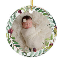 Burgunder-Blumenkranz Baby Mädchen Erstes Weihnach