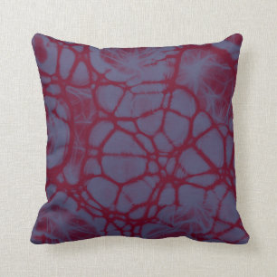 Burgunder des Serenity blaues abstraktes Kissen