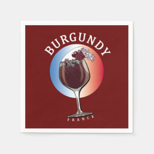 Burgunder Französischer Wein Serviette
