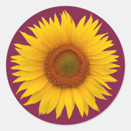Burgunder Gelbblütenblütenblume Umschlag Aufkleber