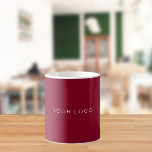 Burgunder Geschäft-Logo rechteckig Kaffeetasse