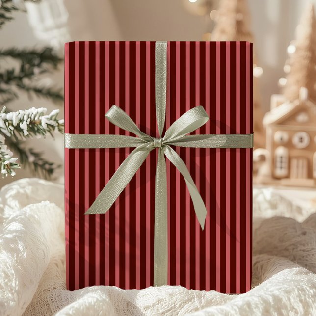 Burgunder gestreift geschenkpapier (Von Creator hochgeladen)