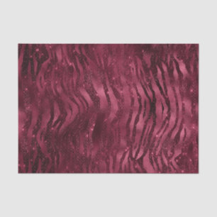 Burgunder Glam Folie Glitter Tigerstreifen Seidenpapier
