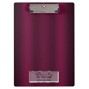 Burgunder Glanz Schick Eleganter Glamour Personali Klemmbrett