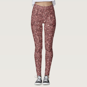 Burgunder Glitter Leggings