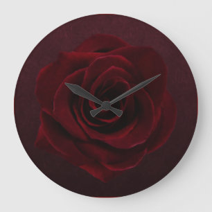 Burgunder-Gotik-Rose Große Wanduhr