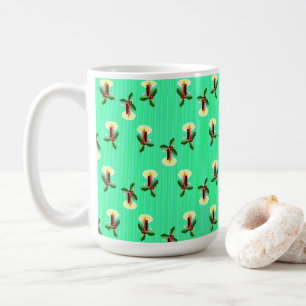 Burgunder Kerze mit Weihnachtslieder Kaffeetasse
