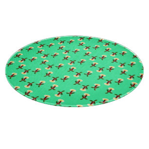 Burgunder Kerze mit Weihnachtslieder Schneidebrett