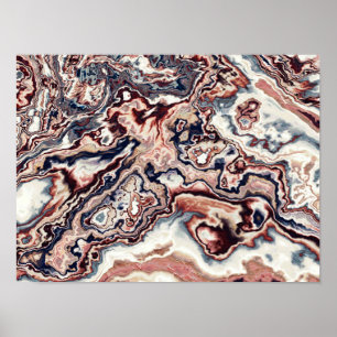 Burgunder-Marmor-Canyon-Fluss Poster