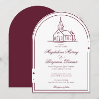 Burgunder Merlot Christliche Kapelle Kirchenhochze