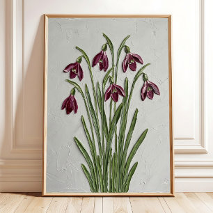 Burgunder Minimalistischer Abstrakter Wandkunst Dr Poster