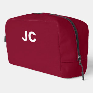 Burgunder Monogramm Minimale Moderne Reise Waschbeutel