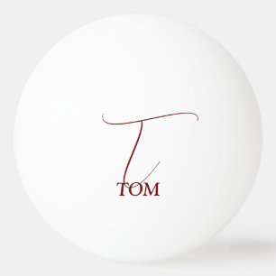 Burgunder Monogramm Tischtennisball