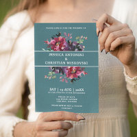 Burgunder-Pflaume Floral Rauch Grün Hochzeit