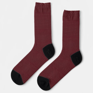 Burgunder Polka-Punkte Socken