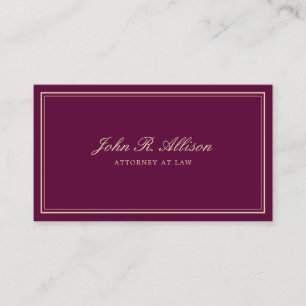Burgunder Rechtsanwalt Visitenkarte