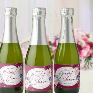 Burgunder-Rosa & Navyblau-Blüten-Junggesellinnen-A