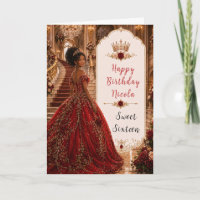 Burgunder-Rosen-Sweet-16-Prinzessin-Goldkrone