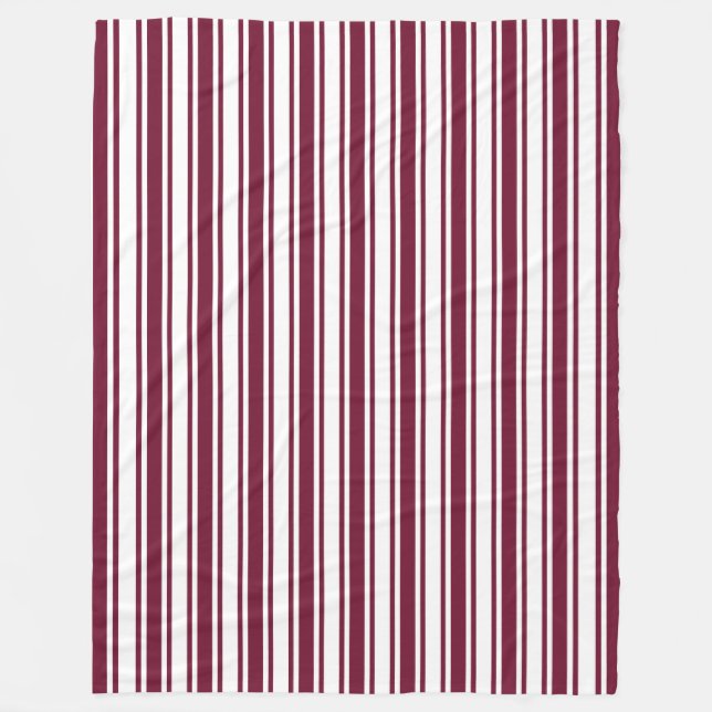 Burgunder, rote und weiße Süßigkeiten Fleecedecke (Vorderseite)