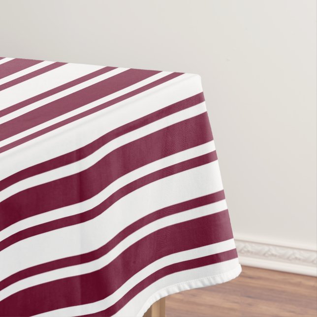Burgunder, rote und weiße Süßigkeiten Tischdecke (Beispiel)
