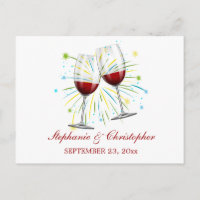 Burgunder Rotwein / Champagnergläser Hochzeit