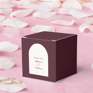 Burgunder-Toskanische Villa-Hochzeit Geschenkschachtel