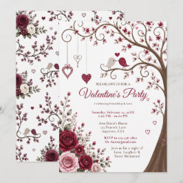 Burgunder Valentinsparty Einladung