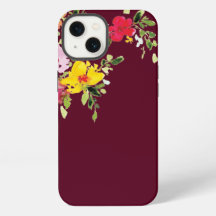 Burgunder Wasserfarbe floral Blumen chic stilvoll