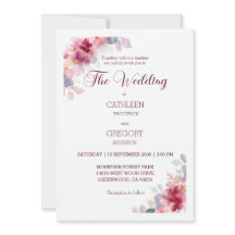 Burgunder-Wasserfarben-Hochzeit mit Kalligrafie
