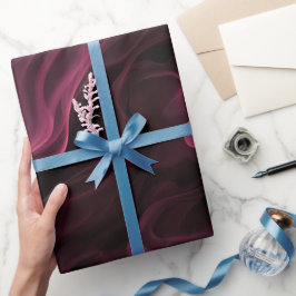 Burgunder Wein Rauch Fluss Schwarzes abstraktes Mu Geschenkpapier