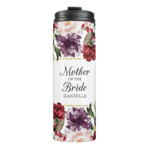 Burgunderbliss-Mutter des Braut-Hochzeits-Party Thermosbecher