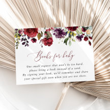 Burgunderblumen, rosa Blumen, Bücher für Baby