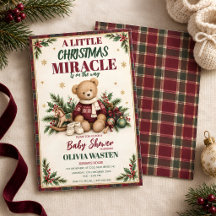 Burgunderkariertes Teddybärchen Weihnachten Babypa