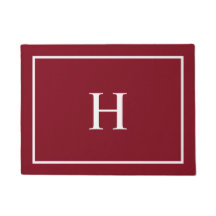 Burgunderrote elegante moderne Monogramm