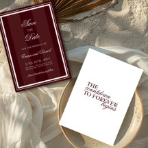 Burgunderrote elegante romantische Hochzeit