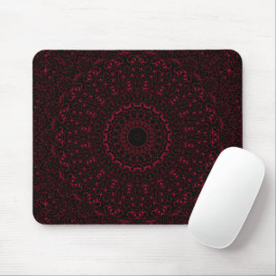 Burgunderroter Mandala mit ornamentaler Symmetrie Mousepad