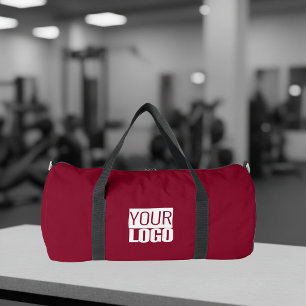 Burgundfarbe - Logo hinzufügen Duffle Bag