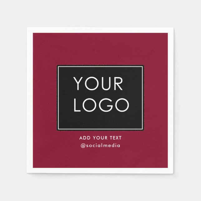 Burgundi-Logo für moderne Unternehmen Serviette (Vorderseite)