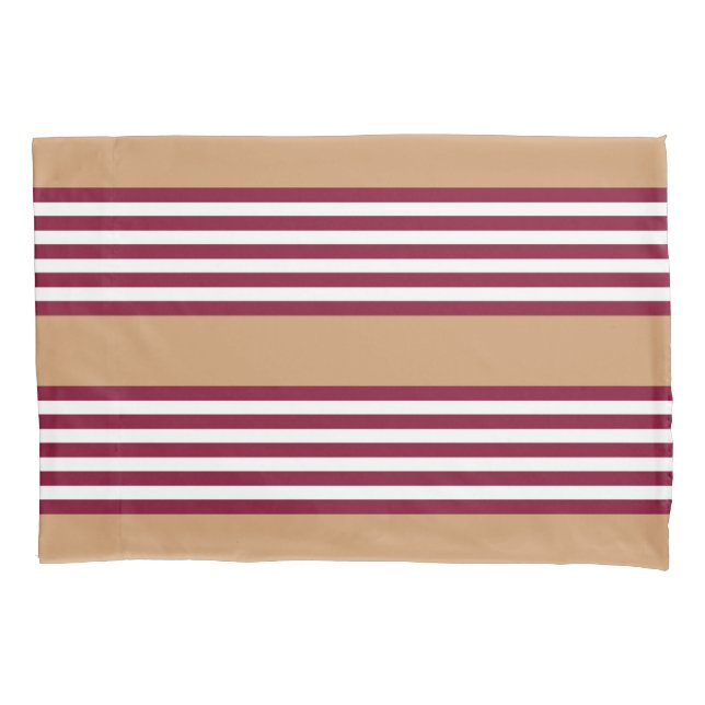 Burgundred five stripes pattern kissenbezug (Vorderseite)