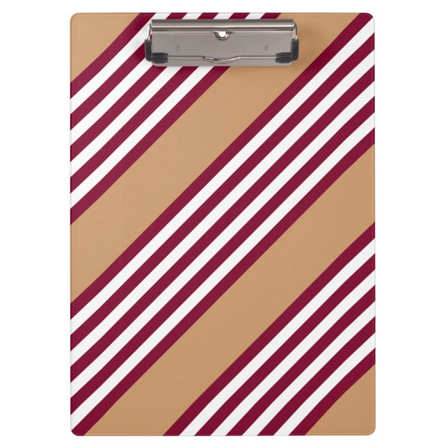 Burgundred five stripes pattern klemmbrett (Vorderseite)