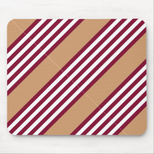 Burgundred five stripes pattern mousepad