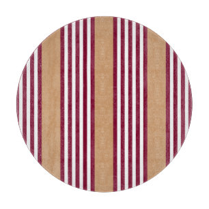 Burgundred five stripes pattern schneidebrett