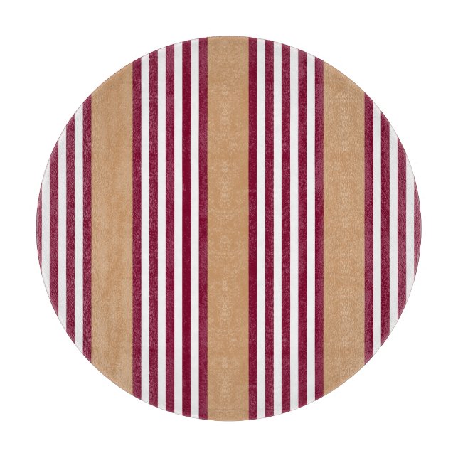 Burgundred five stripes pattern schneidebrett (Vorderseite)