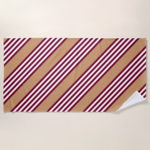 Burgundred five stripes pattern strandtuch