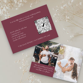 Burgundy 2 Foto Online UAWG QR Code Hochzeit Begleitkarte