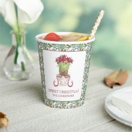 Burgundy Amaryllis Weihnachten Pappbecher