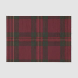 Burgundy and Green Plaid Tissue Paper Seidenpapier